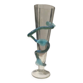 Vase verre soufflé . 1990