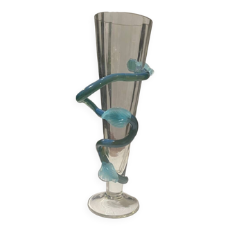 Vase verre soufflé . 1990