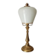 Art deco lamp in brass and opaline