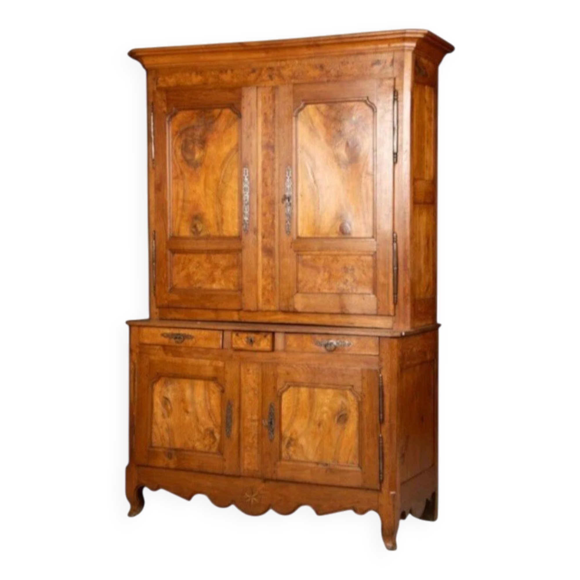 Buffet with two bodies, Louis XV style, 19th century, Provençal work.