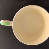 Pair of ceramic cups including a mustache cup for gentleman