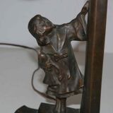 Old art deco bronze lamp