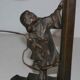 Old art deco bronze lamp