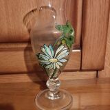 Transparent glass vase