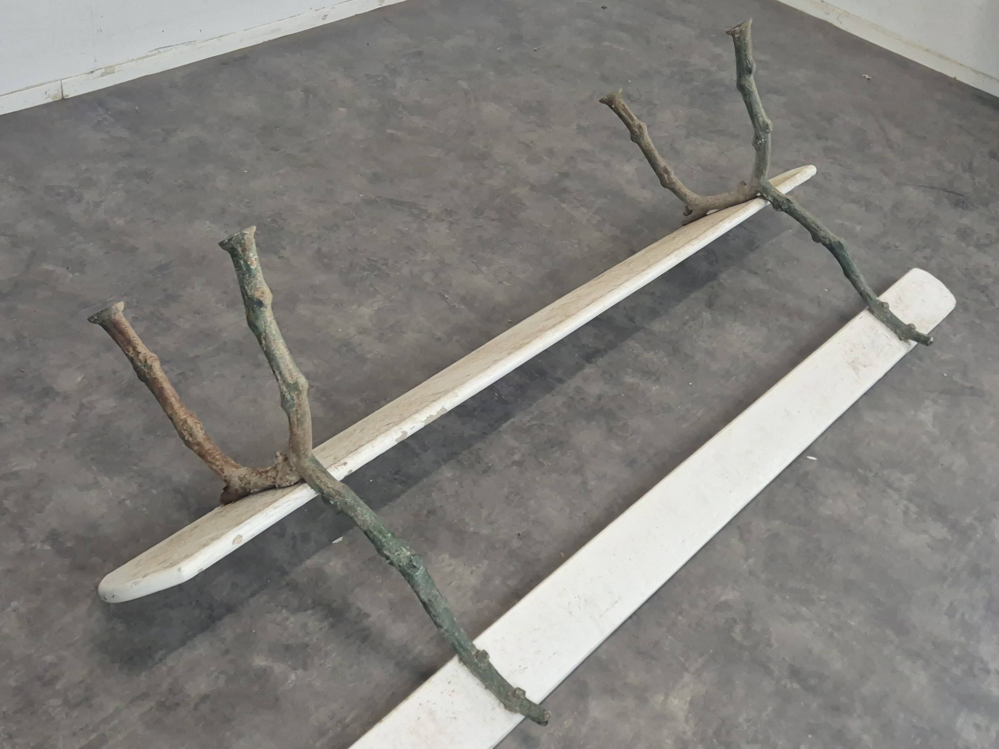 Garden bench in cast iron, tree branch model.