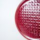 Large burgundy barbotine ceramic cake dish with braided effect 1960