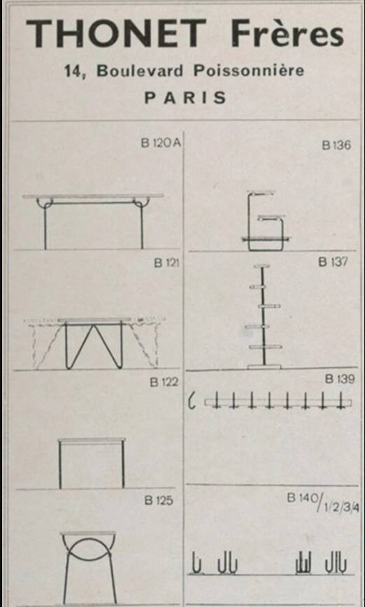 Vase moderniste rare des années 1930, signé Thonet Frères Paris, modèle B140