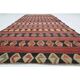 1970s Vintage Turkish Oushak Handmade Wool Cotton Red Runner Rug 140x353