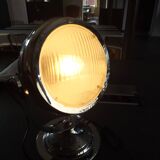 Chrome metal "lighthouse" lamp