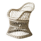 Vintage rattan children's armchair