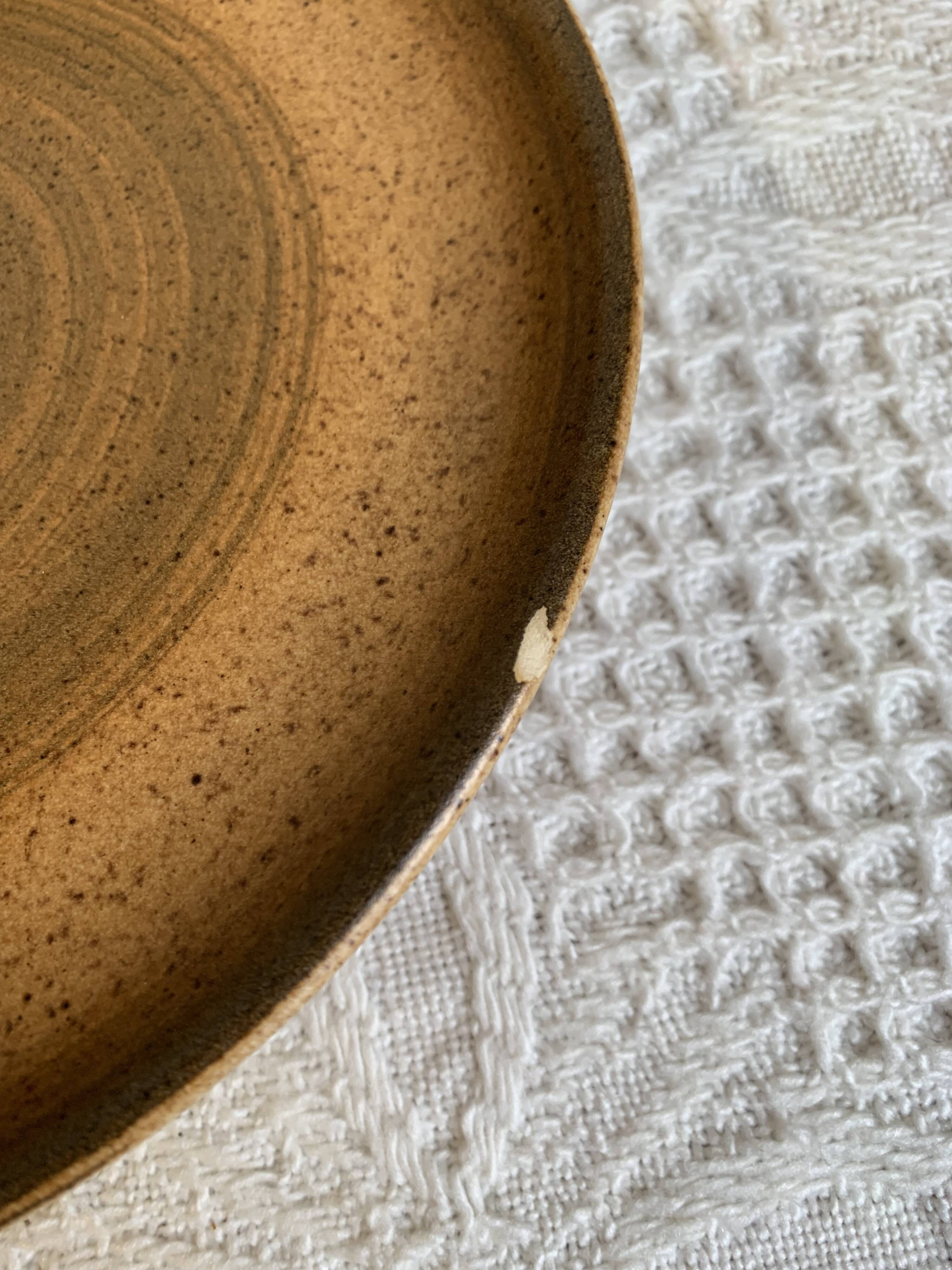 8 Longchamp enamelled stoneware plates, 1970