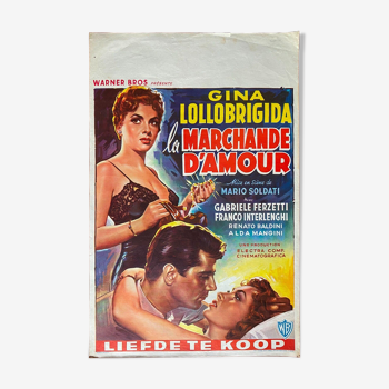 Affiche belge "La marchande d'amour" gabriele ferzetti, gina lollobrigida, 1953