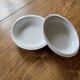 2 small old, vintage oven dishes - white ceramic