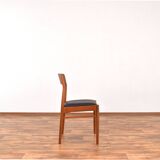 Danish teak and leather dining chairs by Henning Kjærnulf for Korup Stolefabrik, 1960s, set of 4
