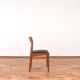 Chaises de salle à manger danoises en teck et cuir par Henning Kjærnulf pour Korup Stolefabrik, années 1960, lot de 4