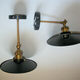 Pair of industrial metal sconces