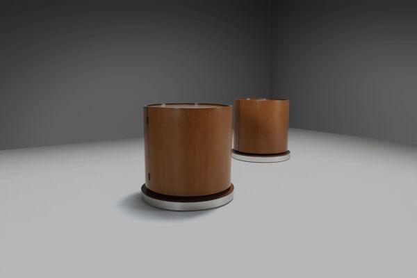 Ensemble de barres rondes en bois par Mario Sabot, Italie, années 1970
