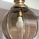 Lustre en laiton à segments de verre fumé, seconde moitié du XXe siècle