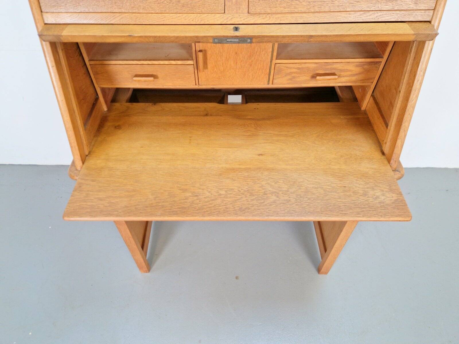 Art Deco Arts & Crafts Secretary in Natural Oak, 1930s