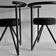 Philippe Starck , black metal chairs "Miss Dorn" / DISFORM /1981