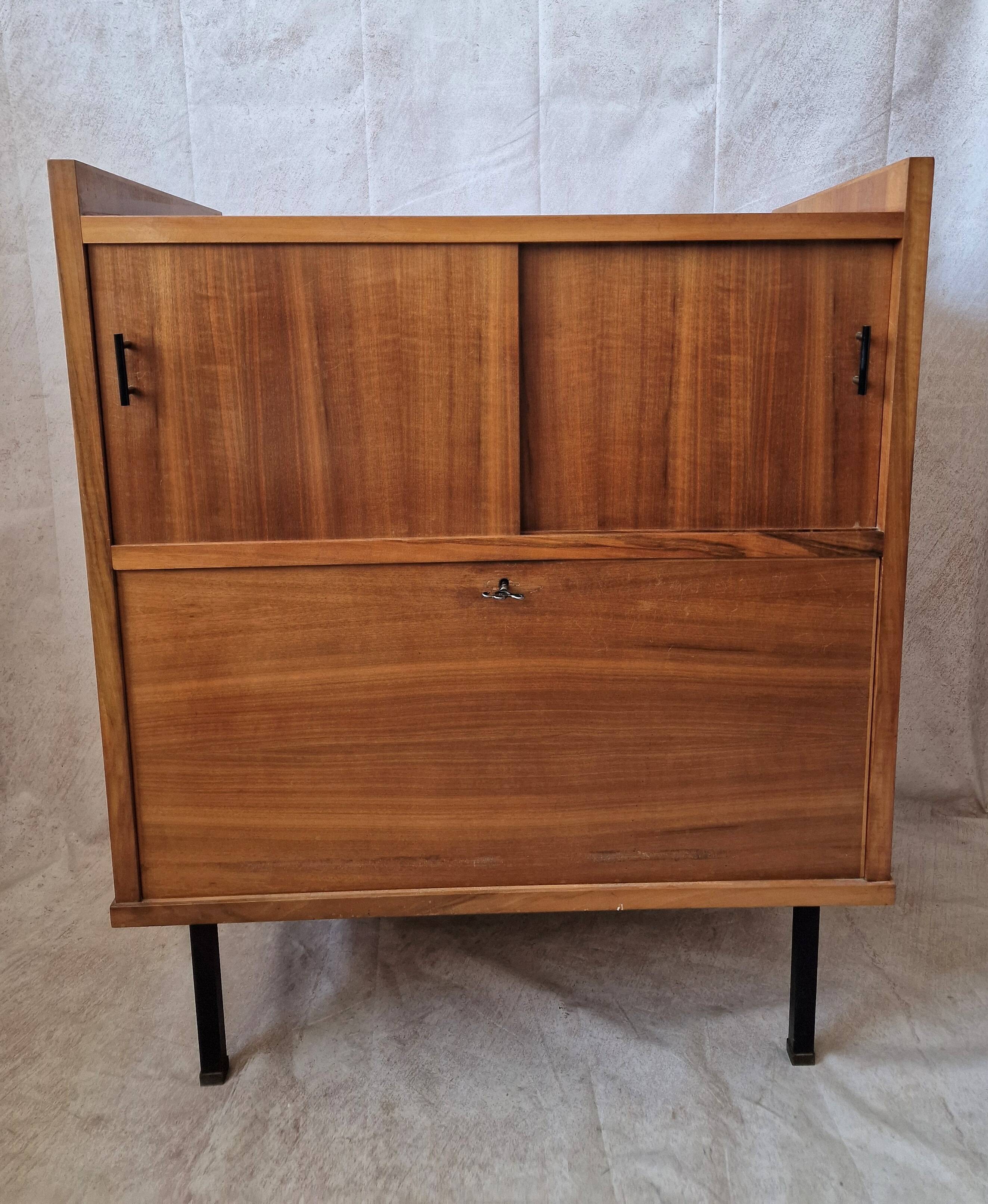 Buffet haut / meuble de bureau en teck