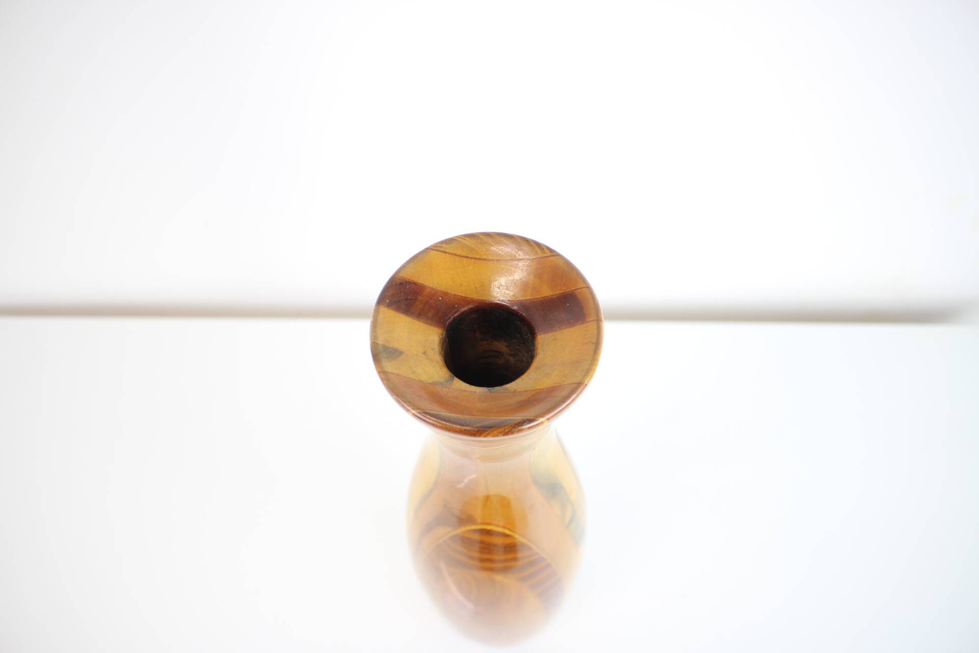 1970s Wooden Vase, Czechoslovakia
