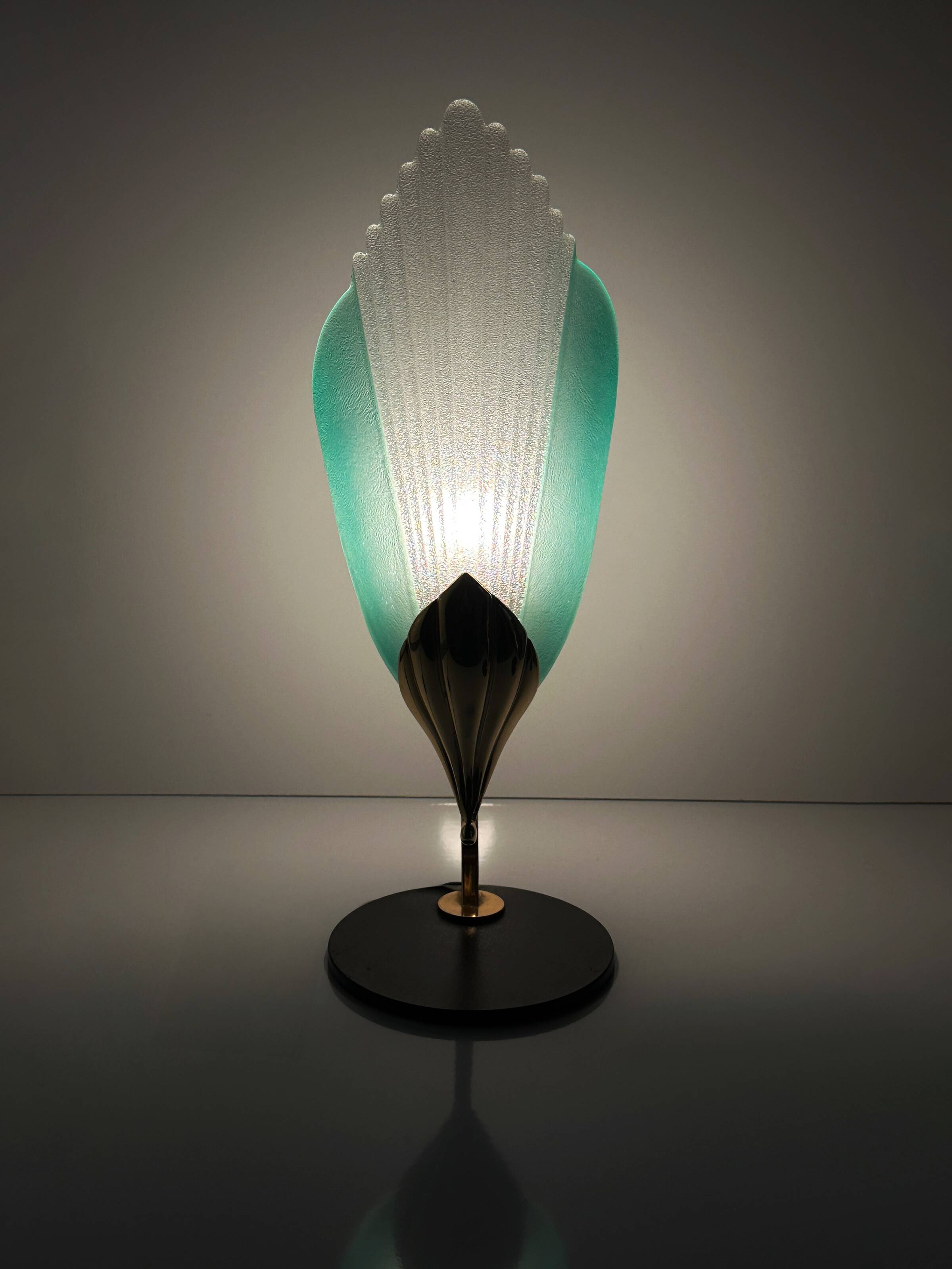 Pair of Nefertiti Murano table lamps