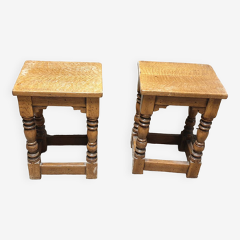 Solid oak stools