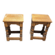 Solid oak stools