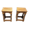 Solid oak stools