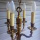 Antique gilded bronze chandelier in Louis XVI style, 4 lights, in working condition - 3.2 kg!
