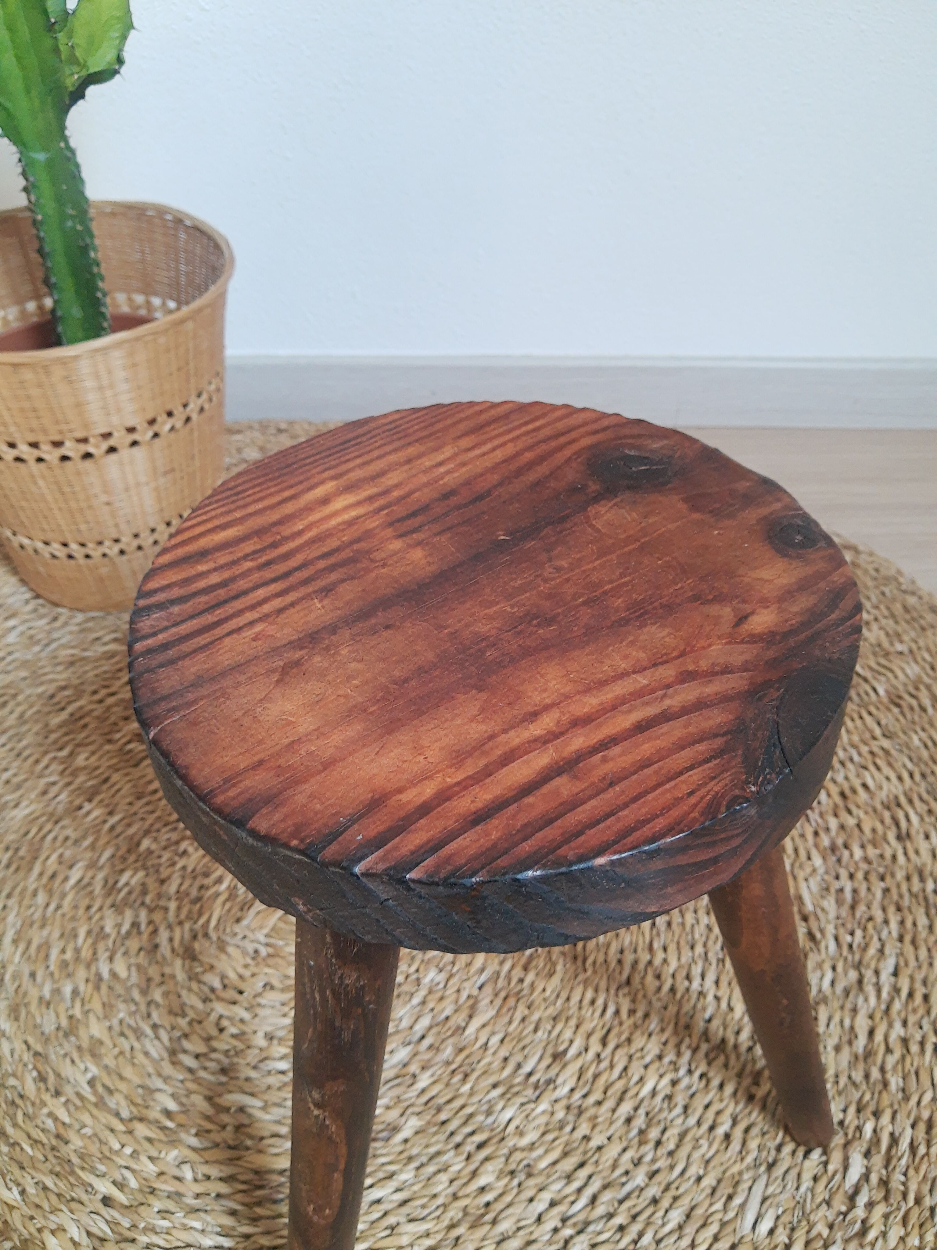 Vintage tripod campaign stool