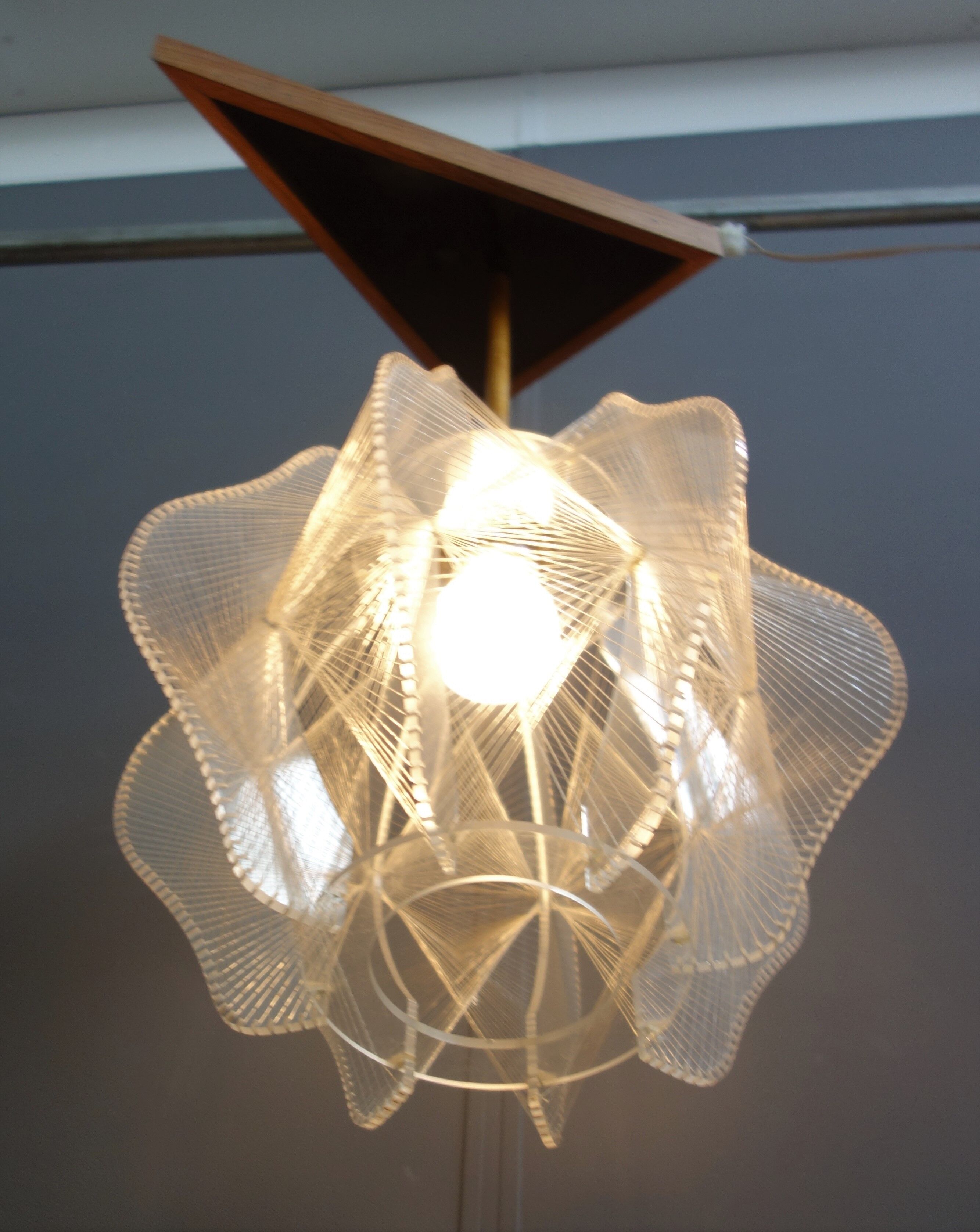 Pendant Lamp by Paul Secon for Sompex Mid Century, space age