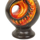 Rare Orange Fat Lava Vase West Germany Walter Gerhards 26cm