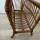 60s rattan magazine rack