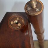 Spiral staircase for library made of mahogany wood