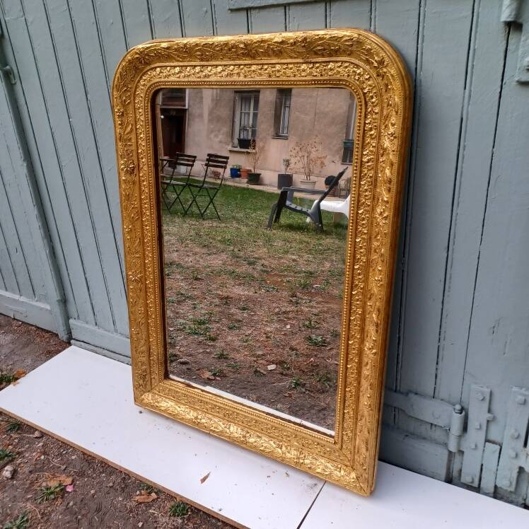 Louis-philippe golden mirror 105 x 78 cm