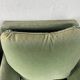 Pair of green velvet club armchairs