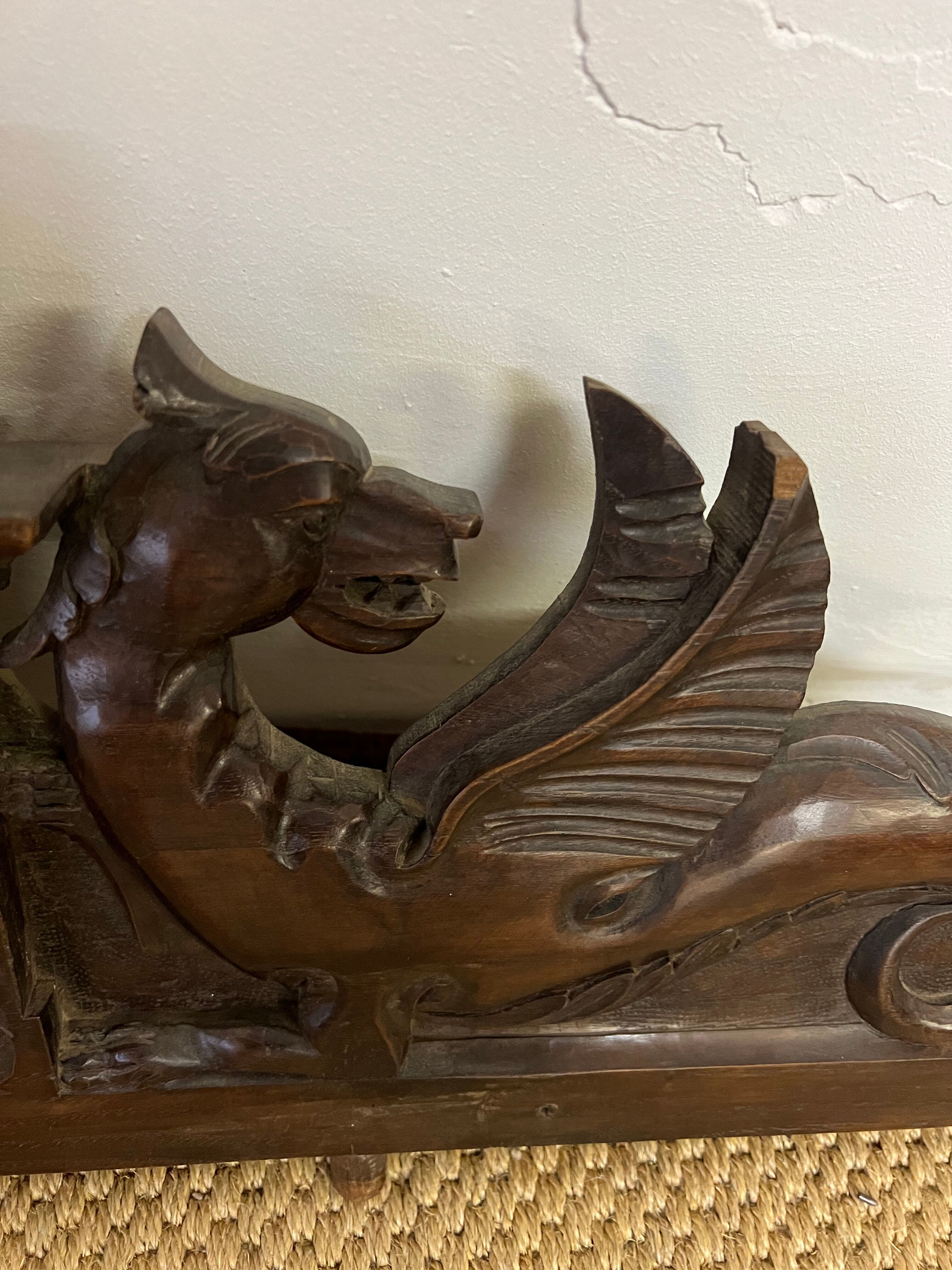 Wooden cabinet pediment