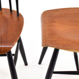 Four Mid Century Scandinavian Modern Fanett Dining Chairs by Ilmari Tapiovaara