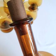 Service en verre ambré années 70