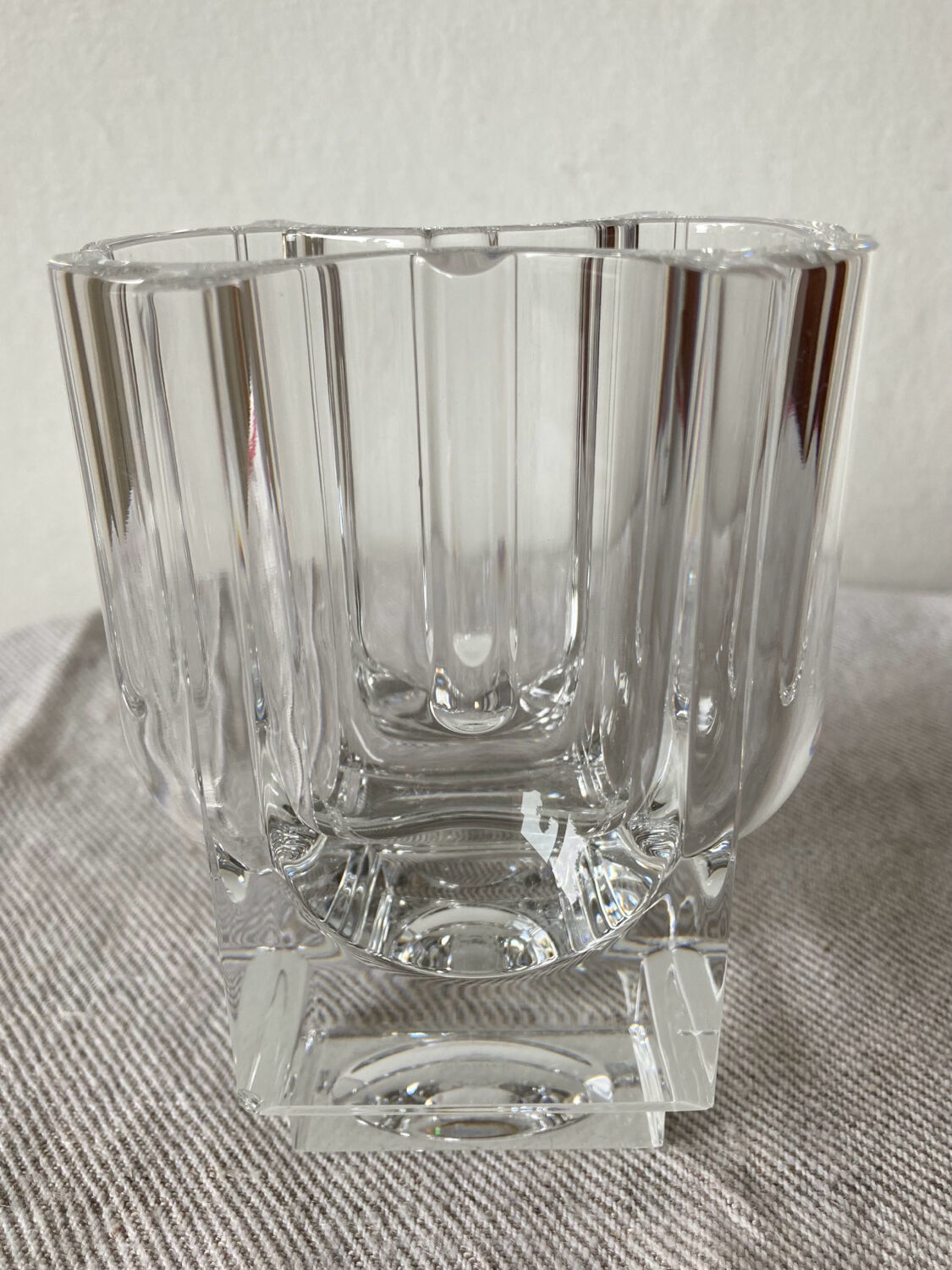 Small crystal vase St Louis, Art Deco