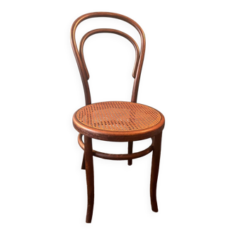 Fischel wood and cane bistro chair for Thonet
