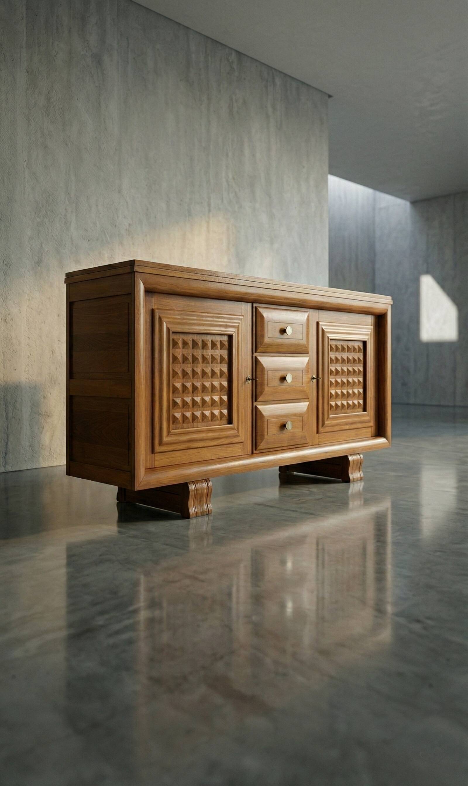 Sculptural buffet in the style of Charles Dudouyt.