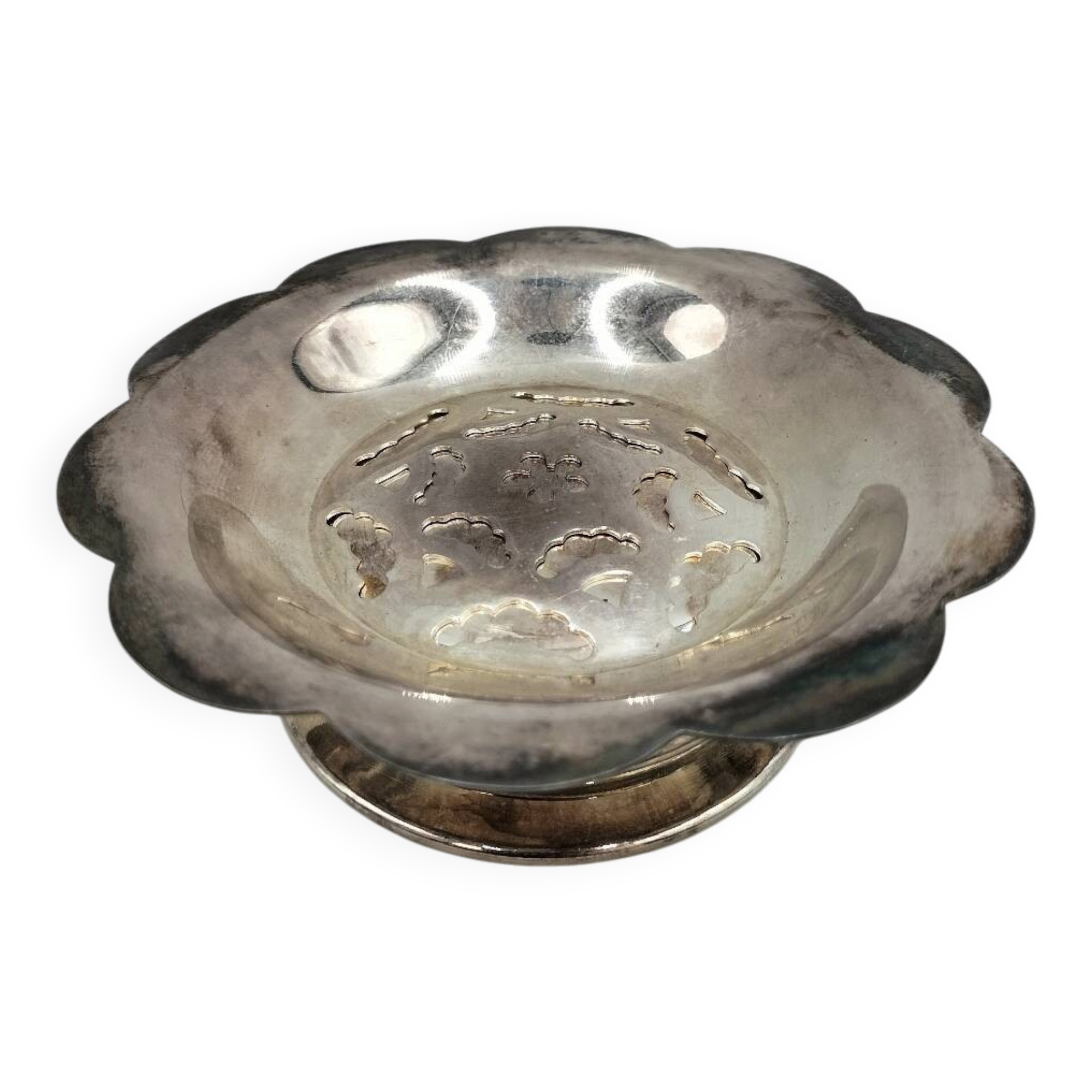 Silver-plated butter dish