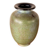 Art Deco vase, in green glazed stoneware, Roger Guérin 1930.