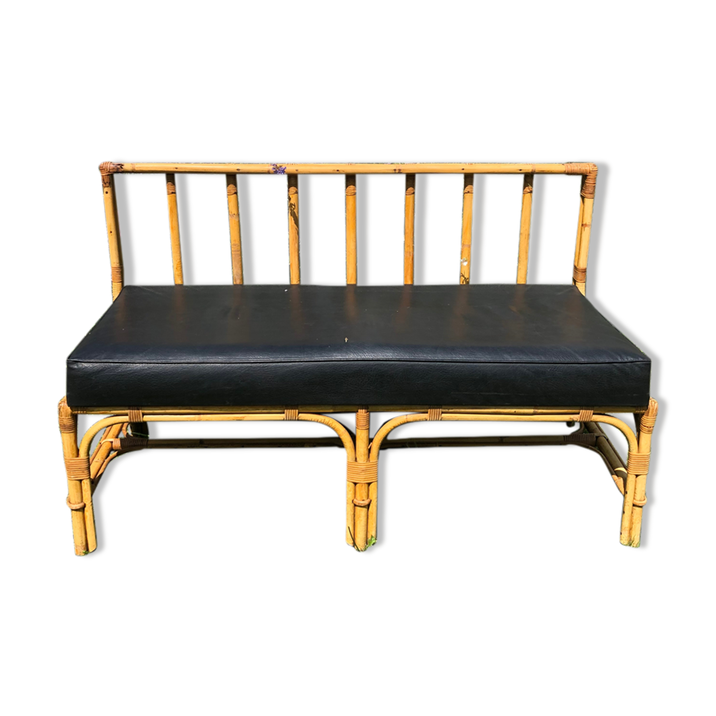 Rattan bench