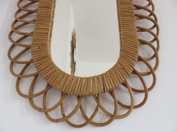 Rattan mirror  60/70 - 80x80cm