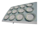 12 green deep plates "l'amandinoise"