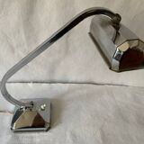 Art deco desk lamp in chrome metal, 1920